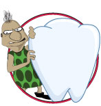 DK Germ hiding behind a tooth