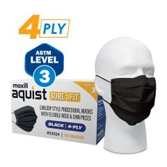 aquist SureFit Earloop Style Procedural Masks with Flexible Nose & Chin Pieces