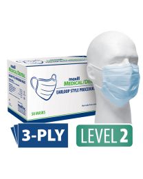maxill Medical/Dental Earloop Procedural Masks - Blue
